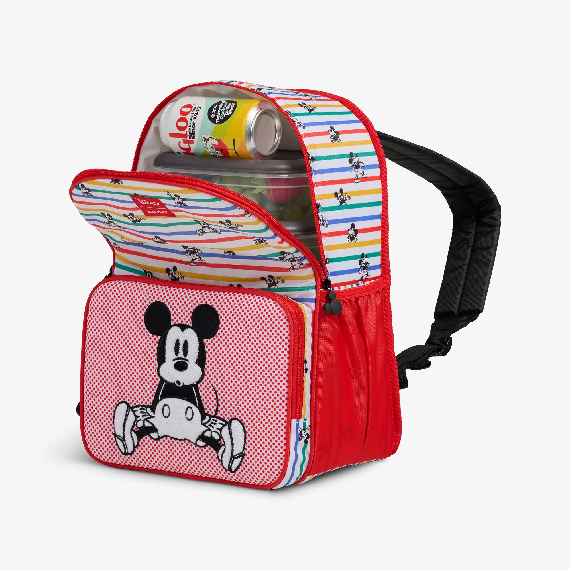 Disney Mickey Mouse Stripe 24-Can Backpack Cooler - Image 3